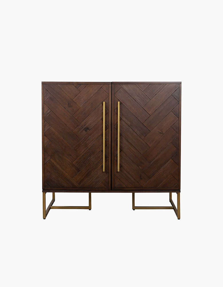 Mahajan Wine Sideboard With 2 Doors & Wine Rack, Solid Wood