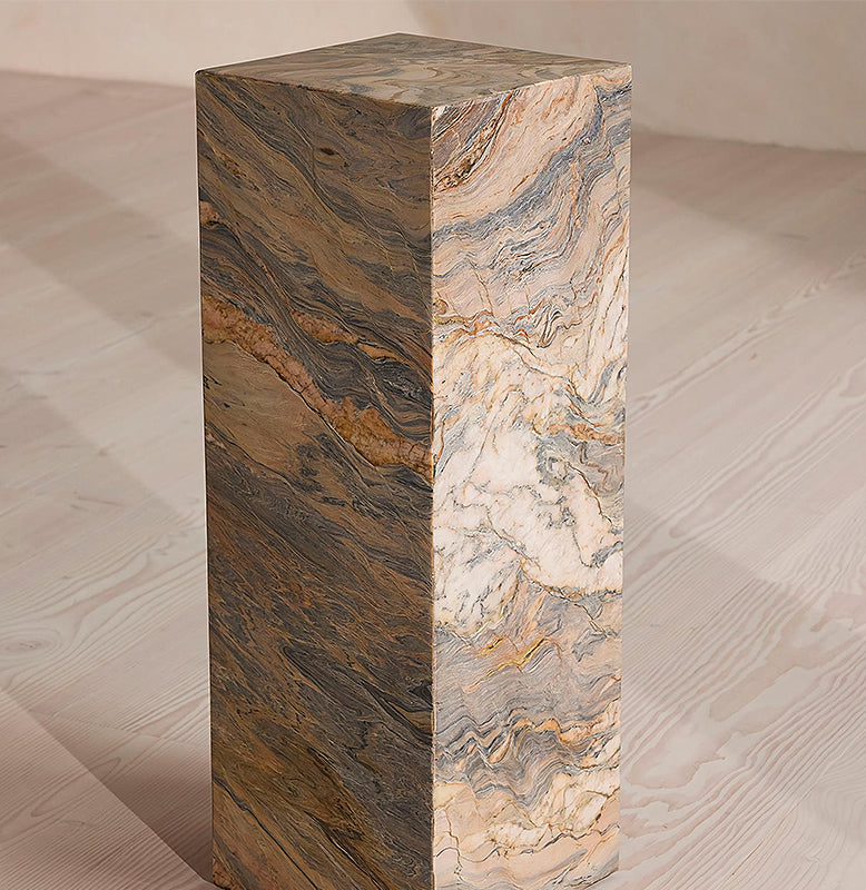 Solara Plinth/Side Table, Marble