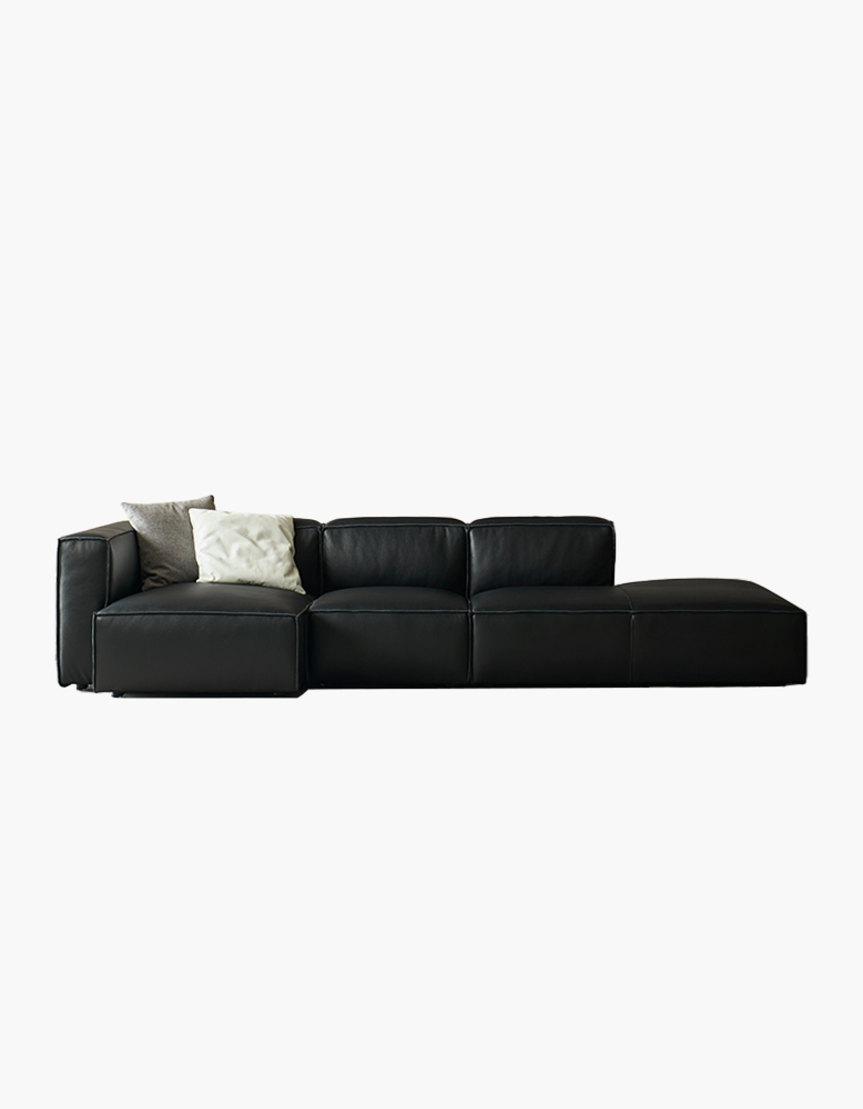 Hebe Three Seater / Four Seater Corner Sofa, Real Leather