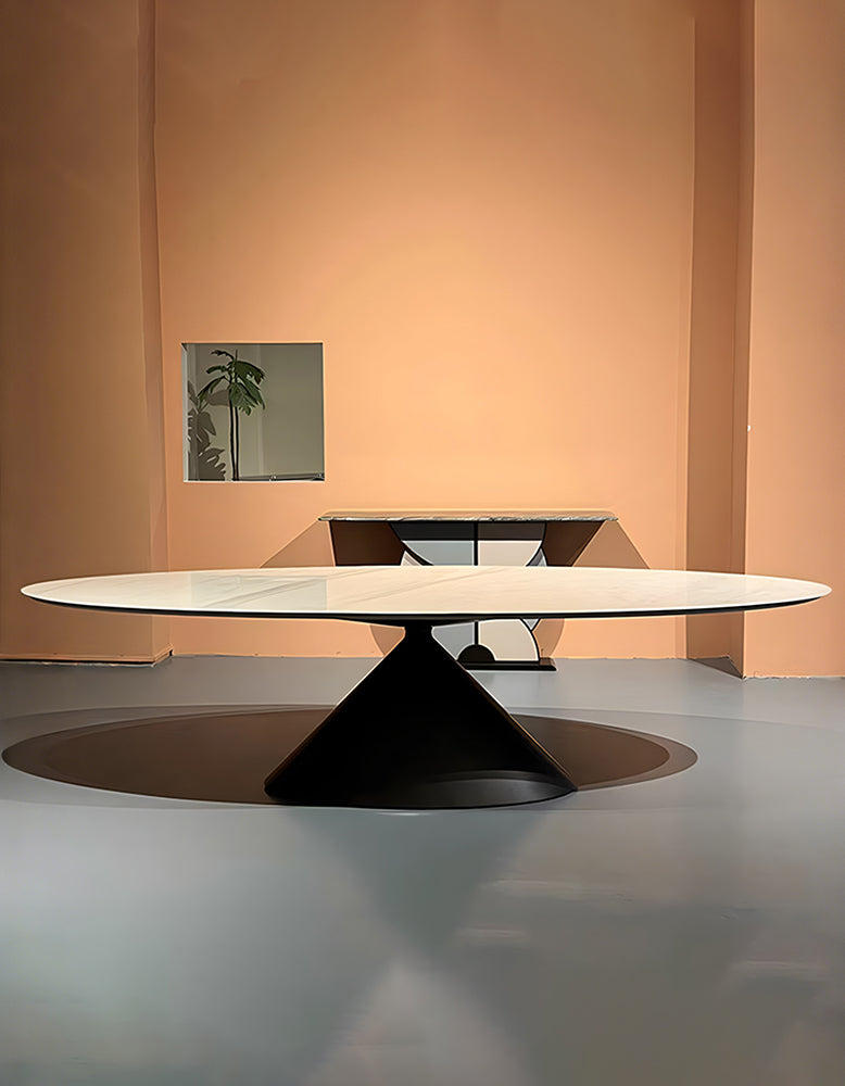 Osim Oval Dining Table, Marble