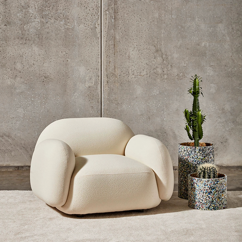 Gelsey Armchair, Single Sofa, Different Material Available