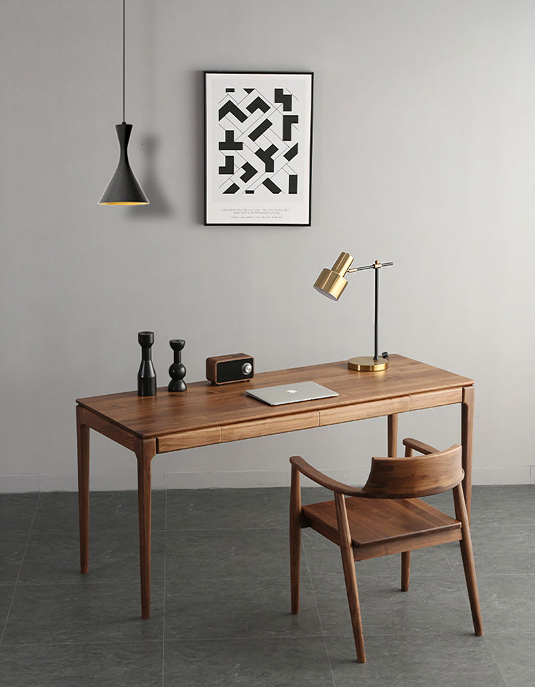 Boucher Office Desk With Storage, Solid Wood