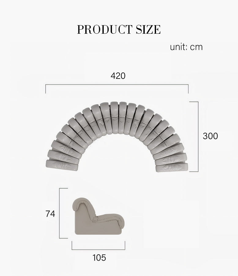 Robinson Four Seater, Five Seater Sofa, Piano Key Curved Sofa