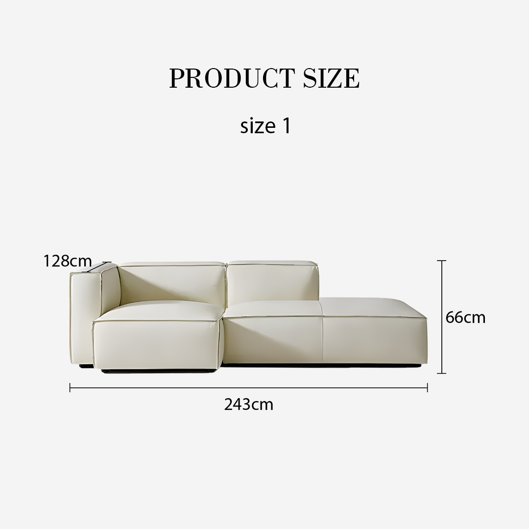 Hebe Three Seater / Four Seater Corner Sofa, Real Leather