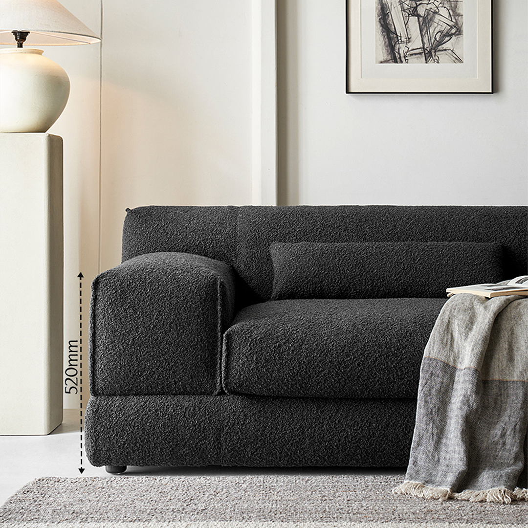 Eliana Two Seater / Three Seater Sofa, Black Or White