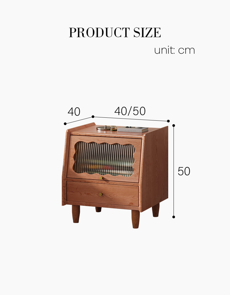 Devin Bedside Table, Solid Wood
