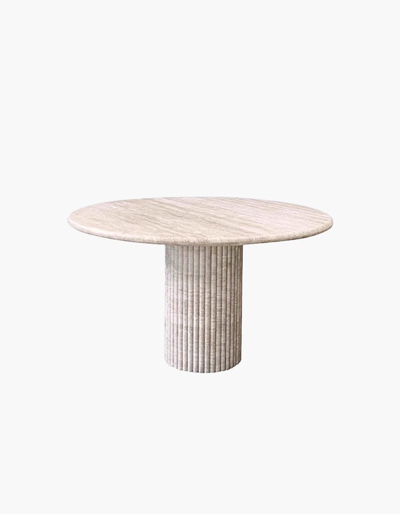 Callista Round Dining Table, All Marble