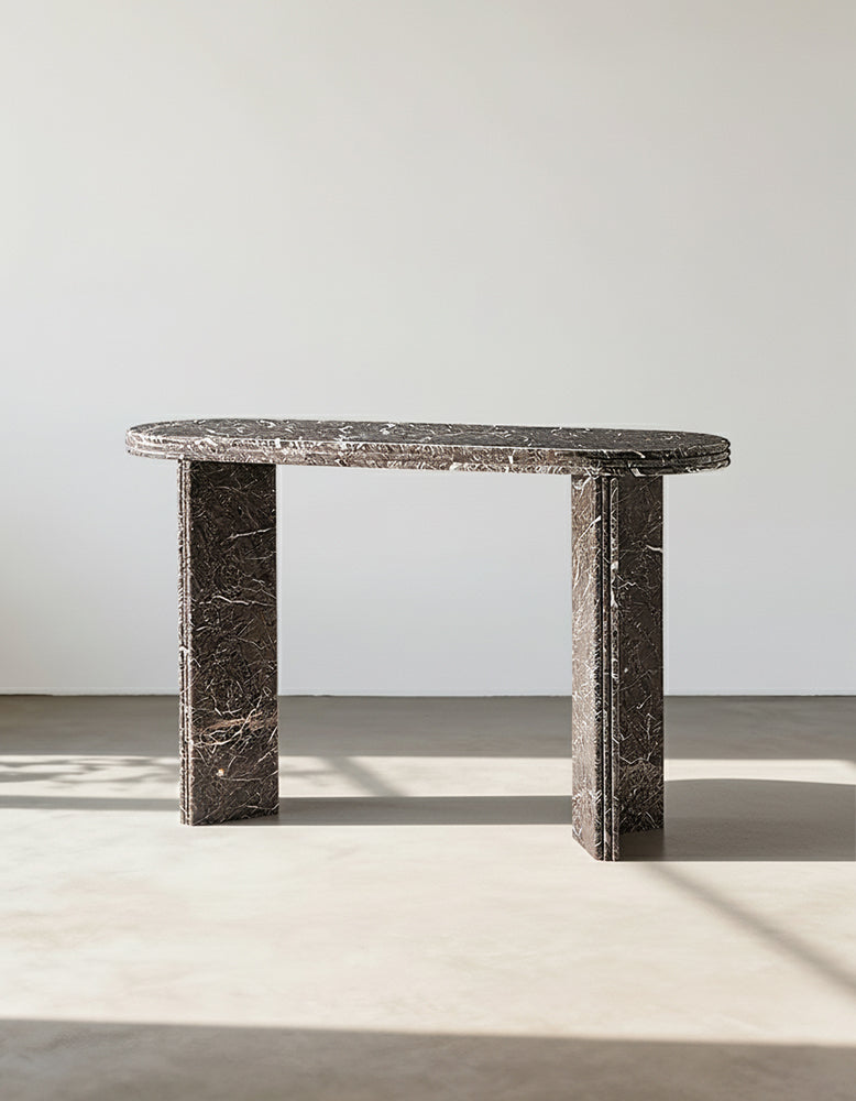 Midnight Luxe Console Table, Marble