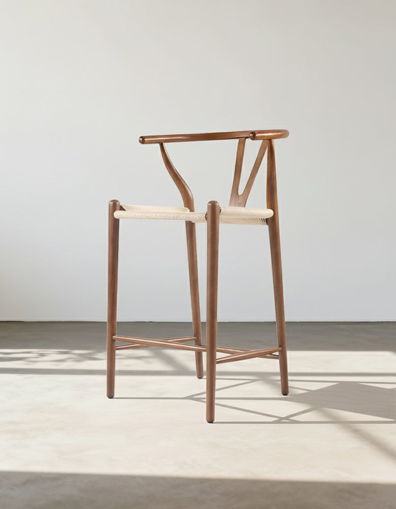 Wishbone Bar Stool Walnut