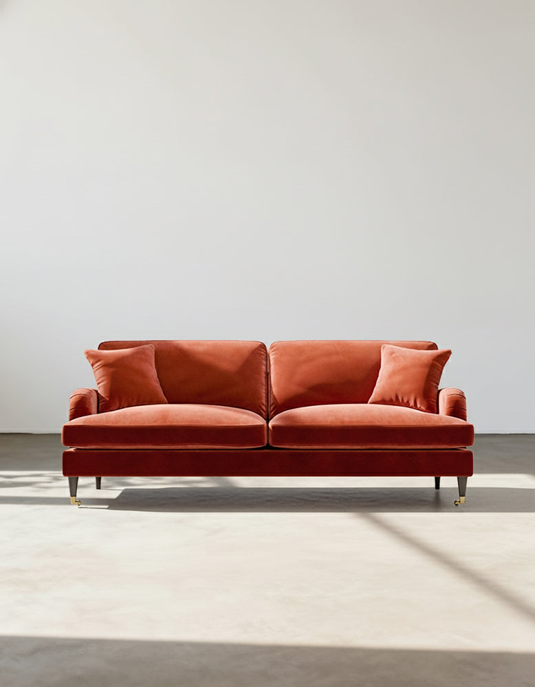 Whelan Two Seater Sofa, Loveseat, Velvet