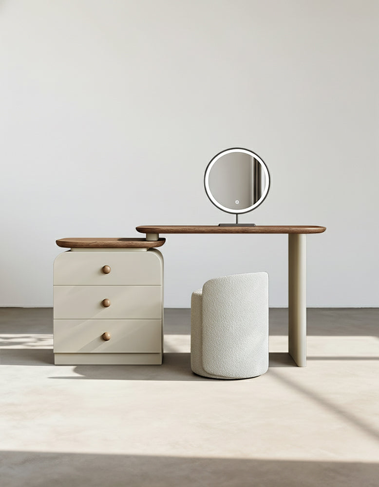 Campbell Dressing Table With Chest Of Drawers & Mirror