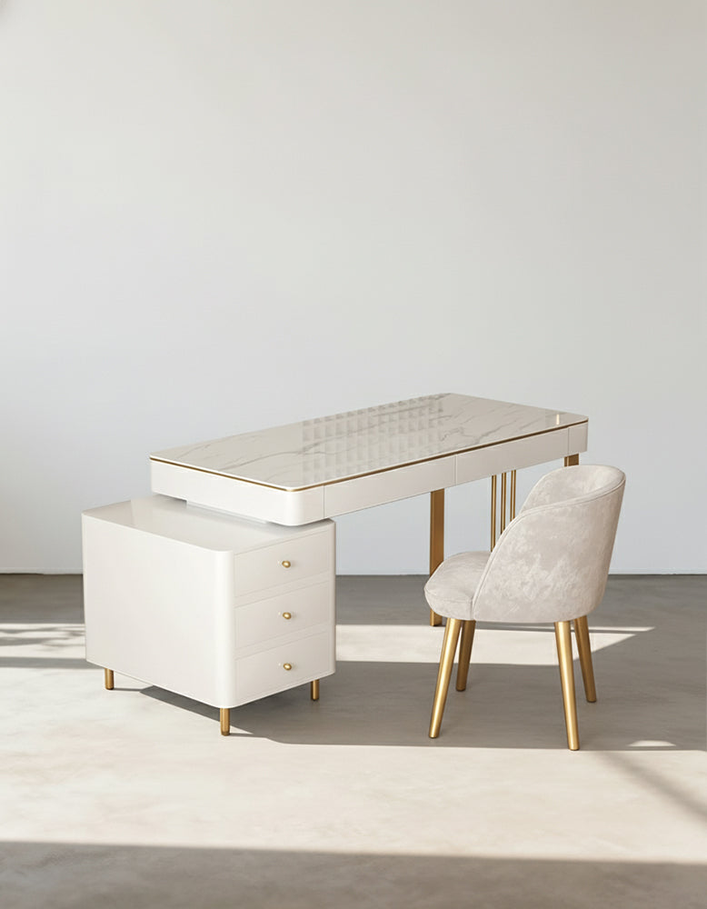 Elmer Office Desk, Sintered Stone