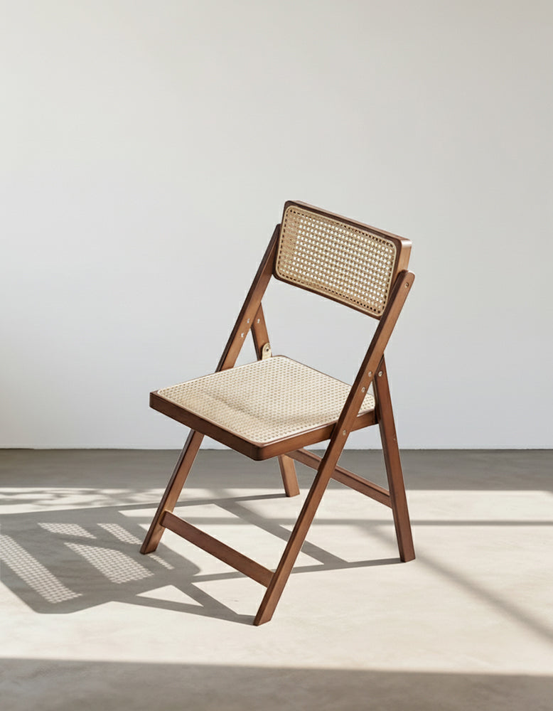Audrey Folding Dining Chair, Rattan