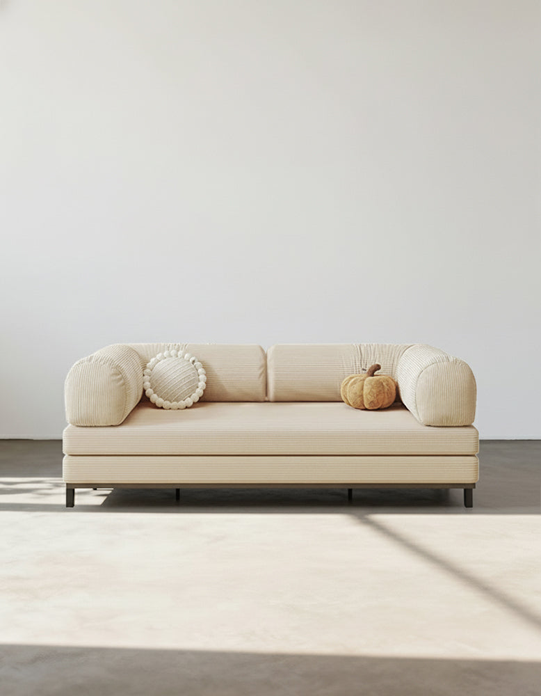 Kimura Two Seater Sofa Bed, Backrest Washable, Corduroy