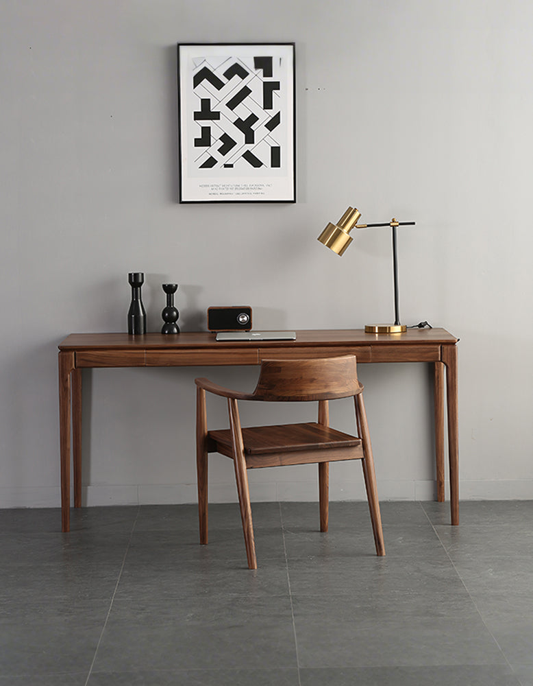 Boucher Office Desk With Storage, Solid Wood