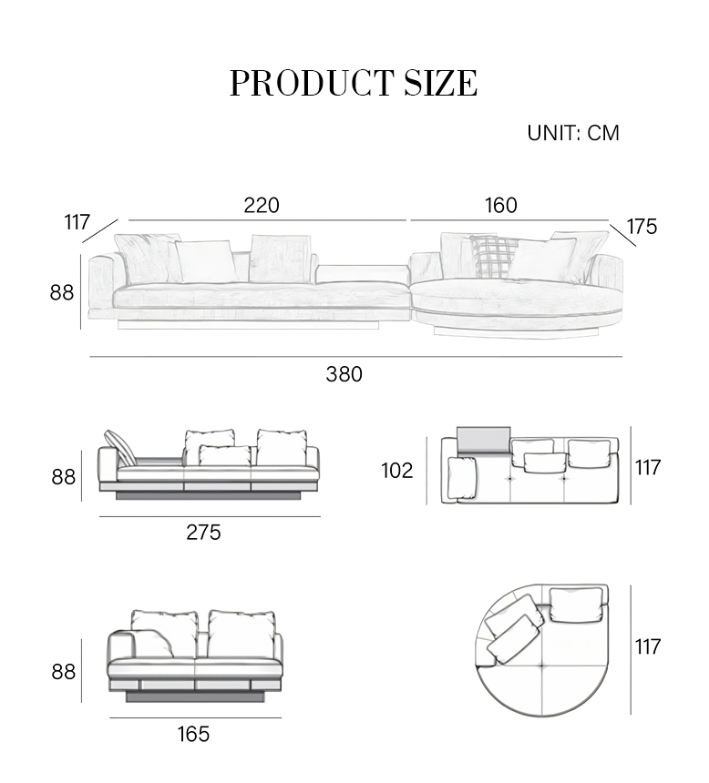 Ndiaye Corner Sofa, L Shape Sofa With Storage, Modular Sofa