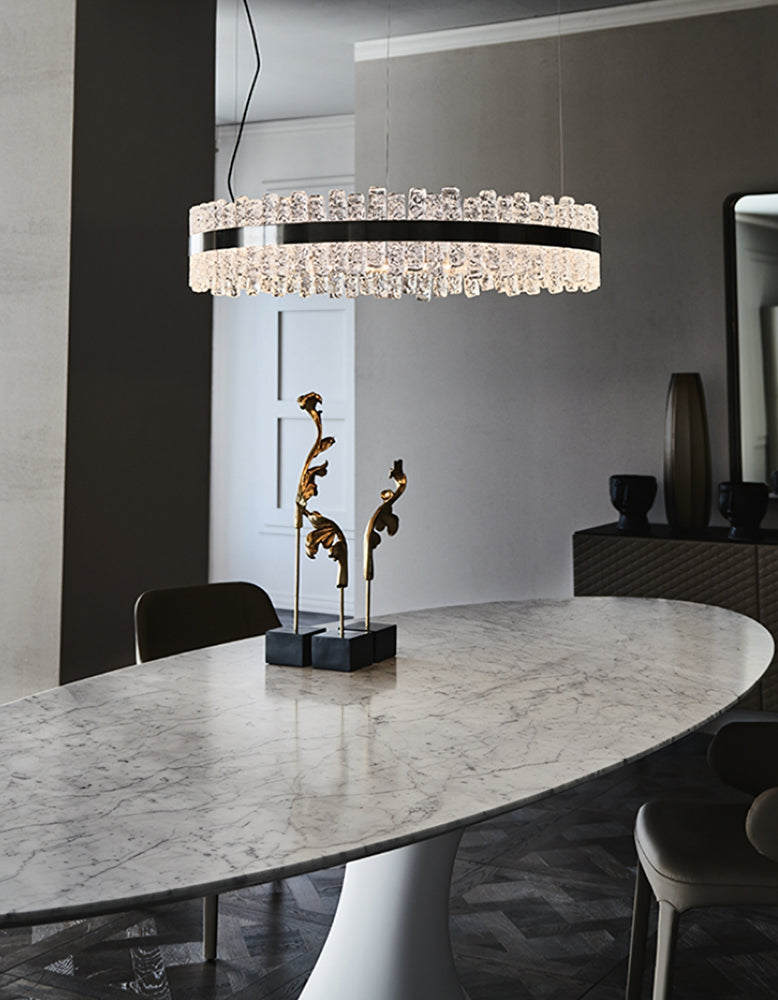 Omer Oval Dining Table, Marble