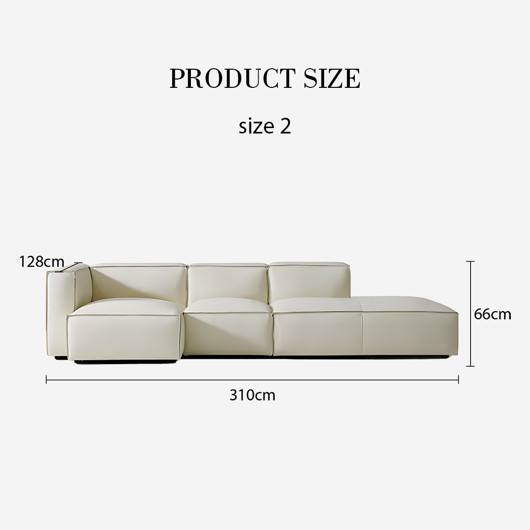 Hebe Three Seater / Four Seater Corner Sofa, Real Leather