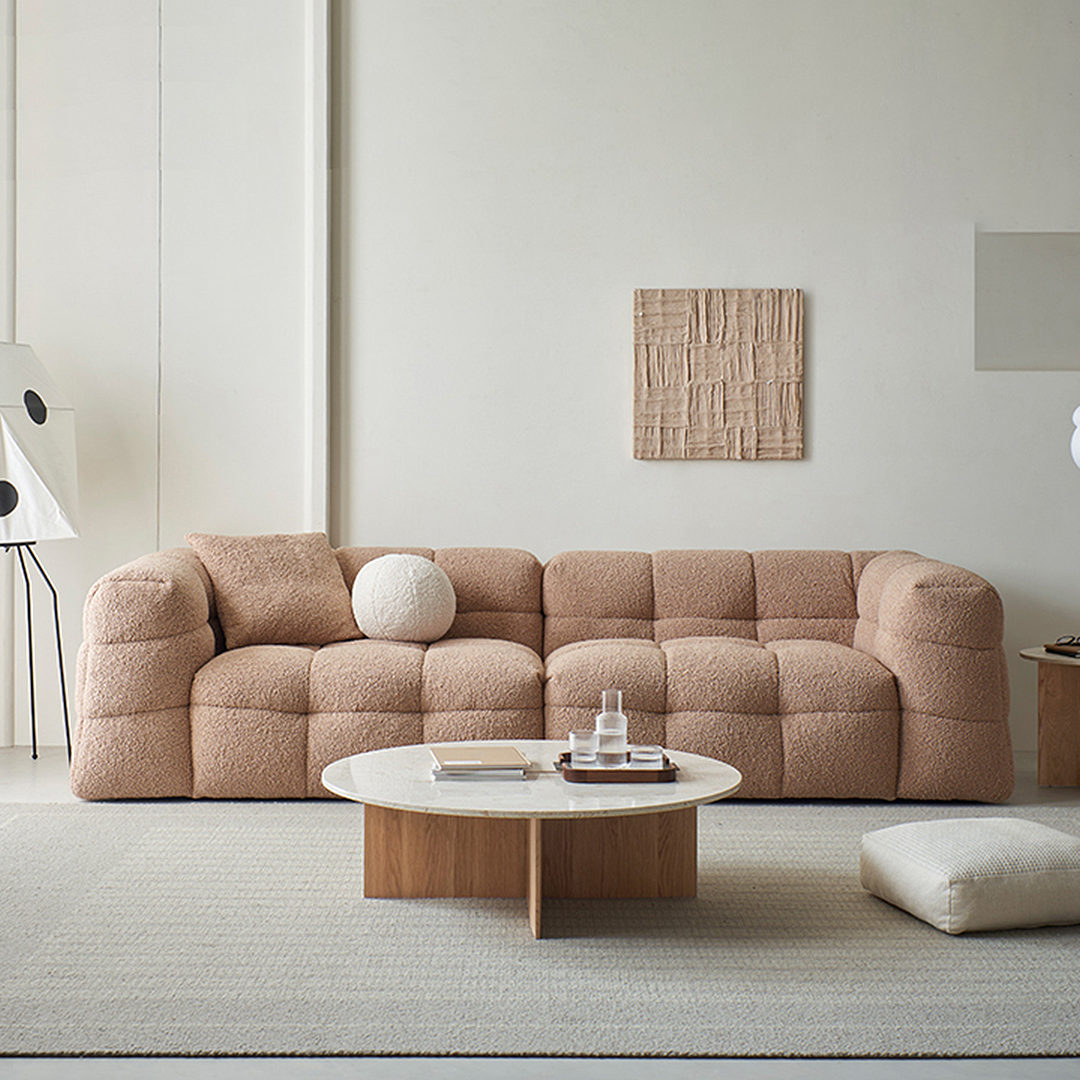 Ikaros Three Seater / Four Seater Cloud Sofa, Boucle