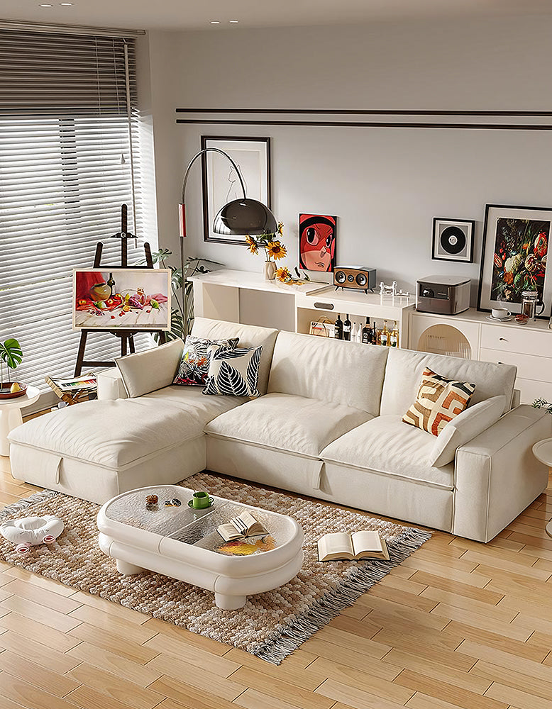 Acosta Corner Sofa Bed With Storage, Leathaire