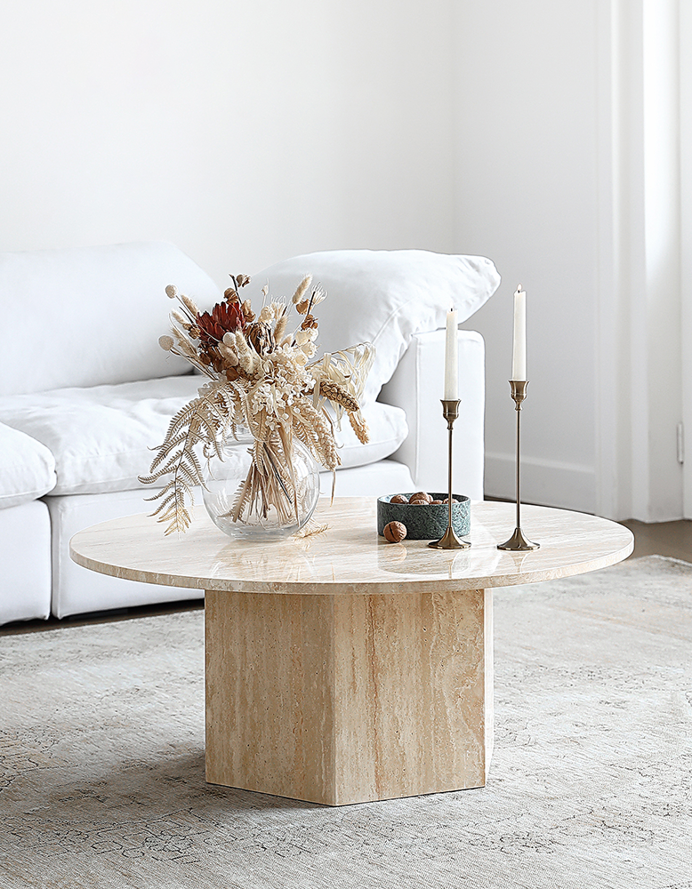 Solveig Marble Round Coffee Table