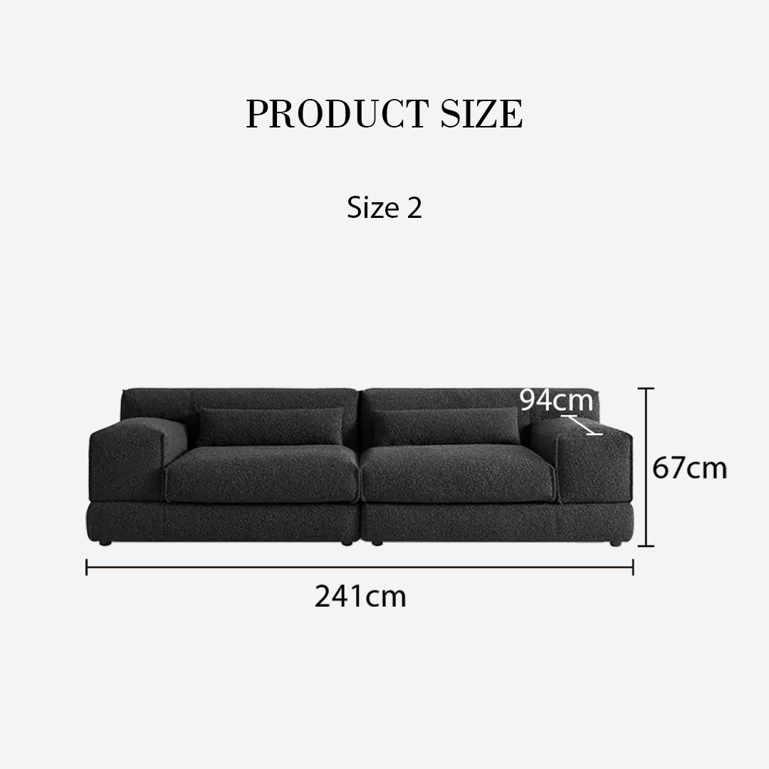 Eliana Two Seater / Three Seater Sofa, Black Or White