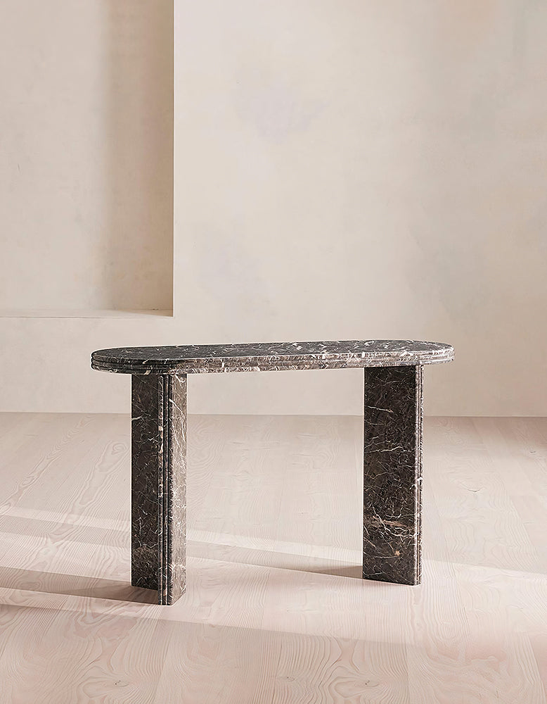 Midnight Luxe Console Table, Marble