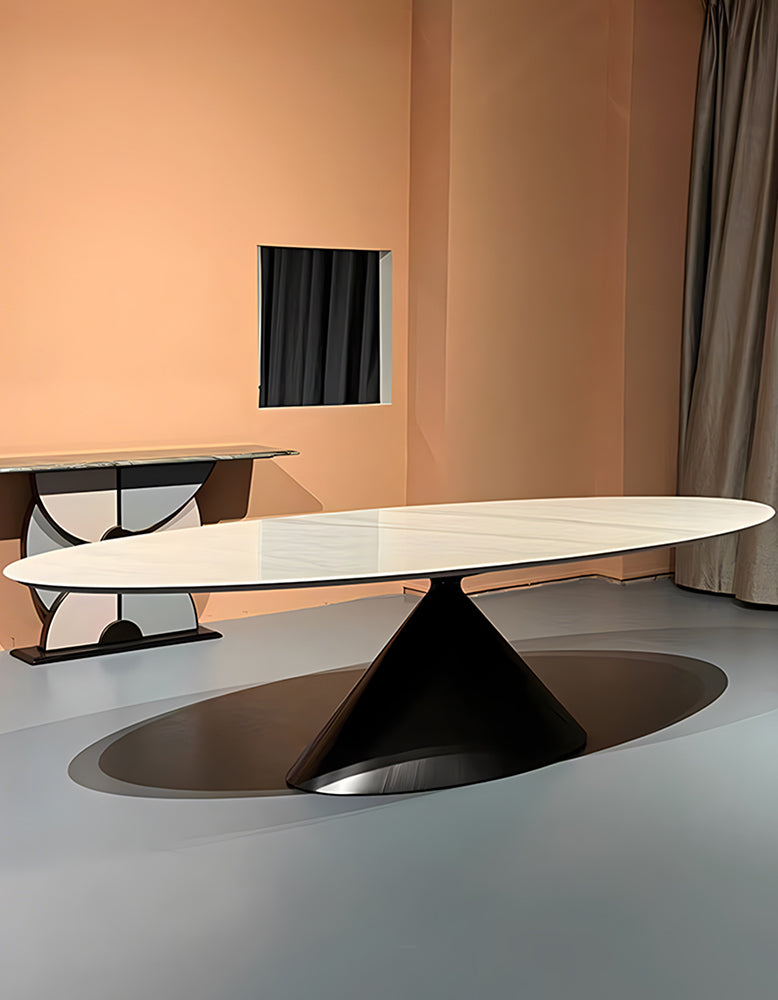 Osim Oval Dining Table, Marble