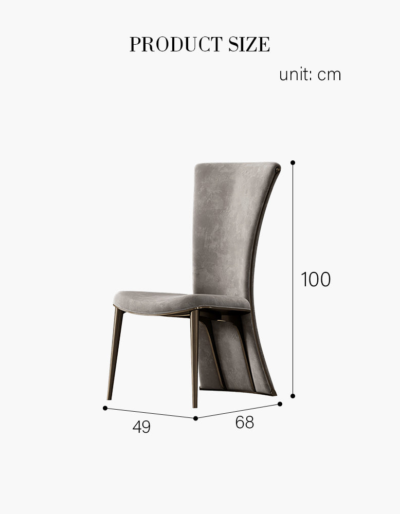 Albrecht High Back Dining Chair, All Real Leather