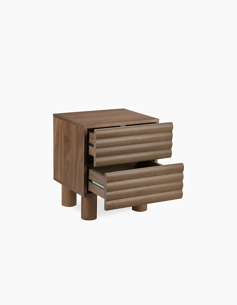 Clancy 2 Drawer Bedside Table, Wood