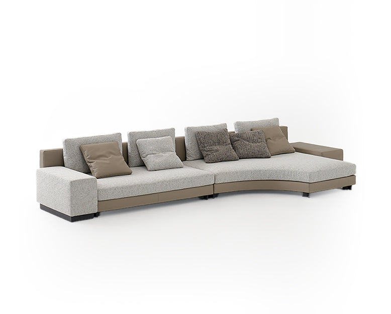 Foster Four Seater Corner Sofa, Linen