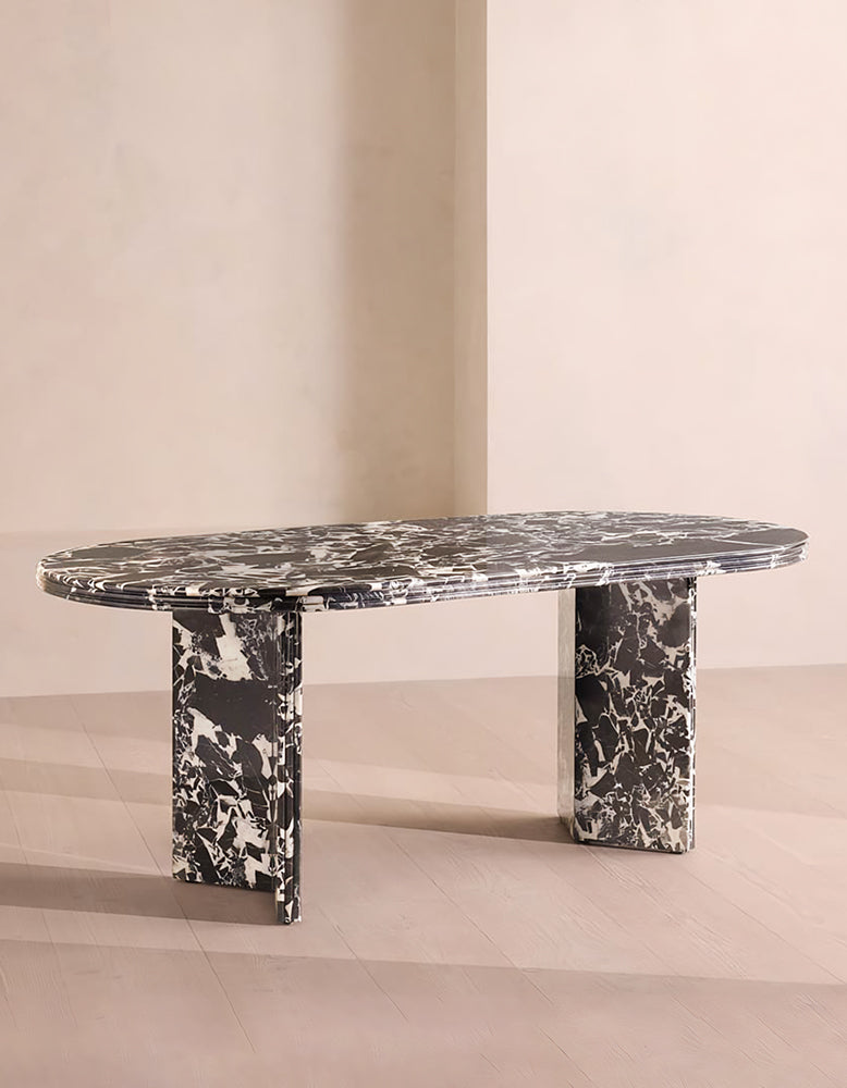 Rosaline Marble Dining Table, Oval
