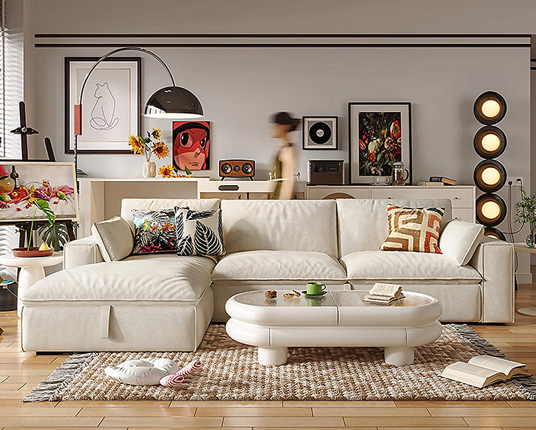 Acosta Corner Sofa Bed With Storage, Leathaire