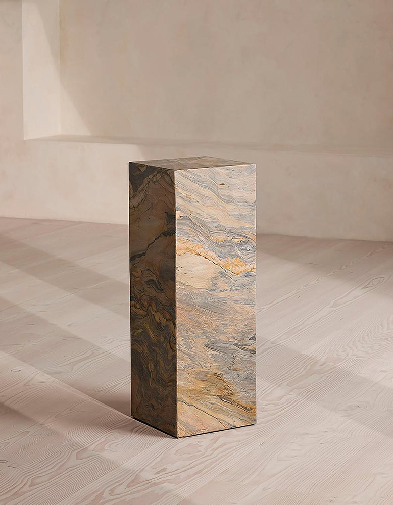 Solara Plinth/Side Table, Marble