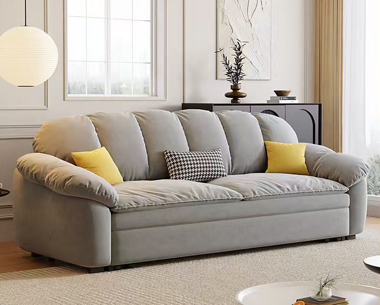 Elias Two Seater Sofa Bed With Storage, Flannette