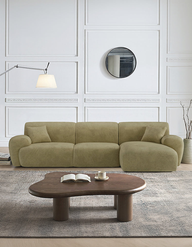Alimov Three Seater Corner Sofa, Chenille