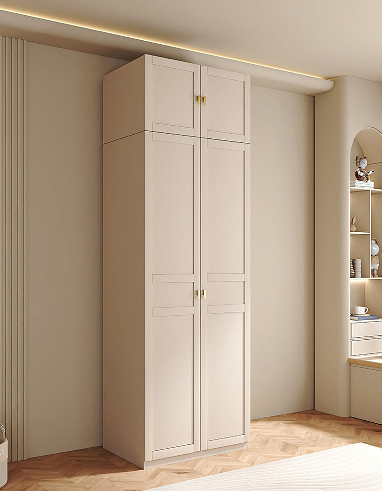 Andersson Tall Wooden Wardrobe, Cream