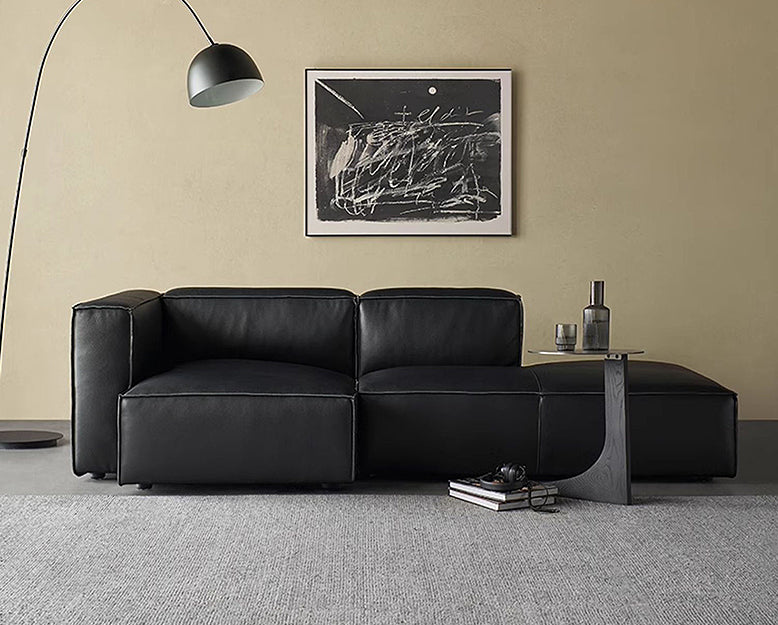 Hebe Three Seater / Four Seater Corner Sofa, Real Leather