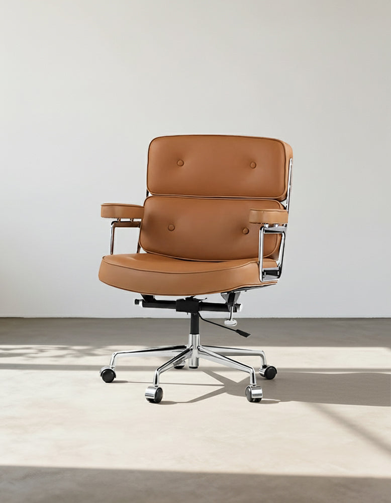 Classic LO8 Executive Office Chair - Tan Brown Leather