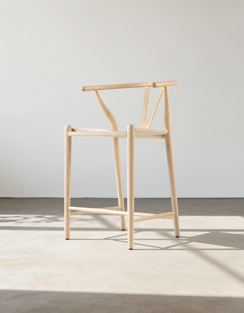 Wishbone Bar Stool Natural Ash