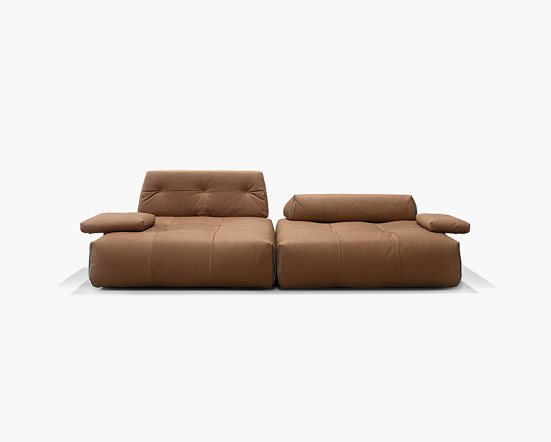 Vasquez Three Seater Corner Sofa, Modular Sofa, Real Leather