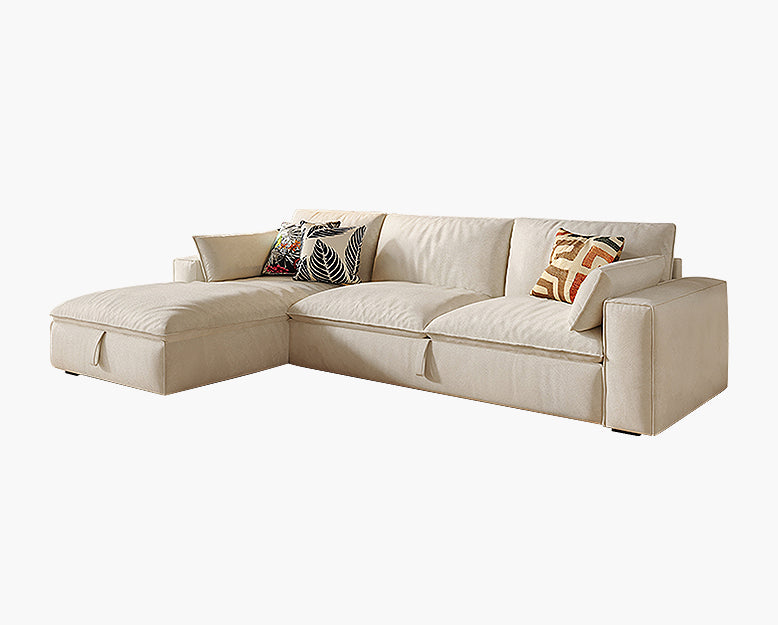 Acosta Corner Sofa Bed With Storage, Leathaire