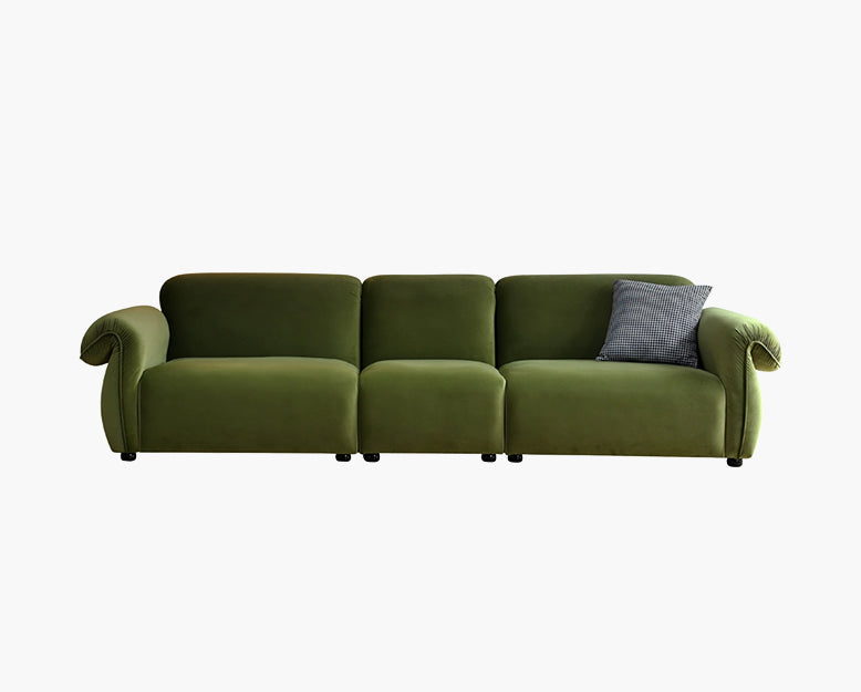 Mitchell Two Seater, Three Seater Sofa, Green Flannelette