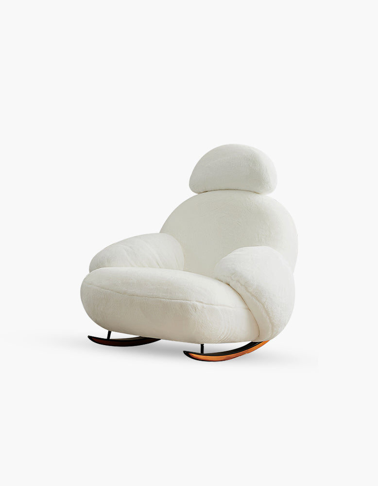 O'Brien Lounge Rocking Chair, Rocking Armchair, White