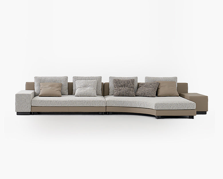 Foster Four Seater Corner Sofa, Linen