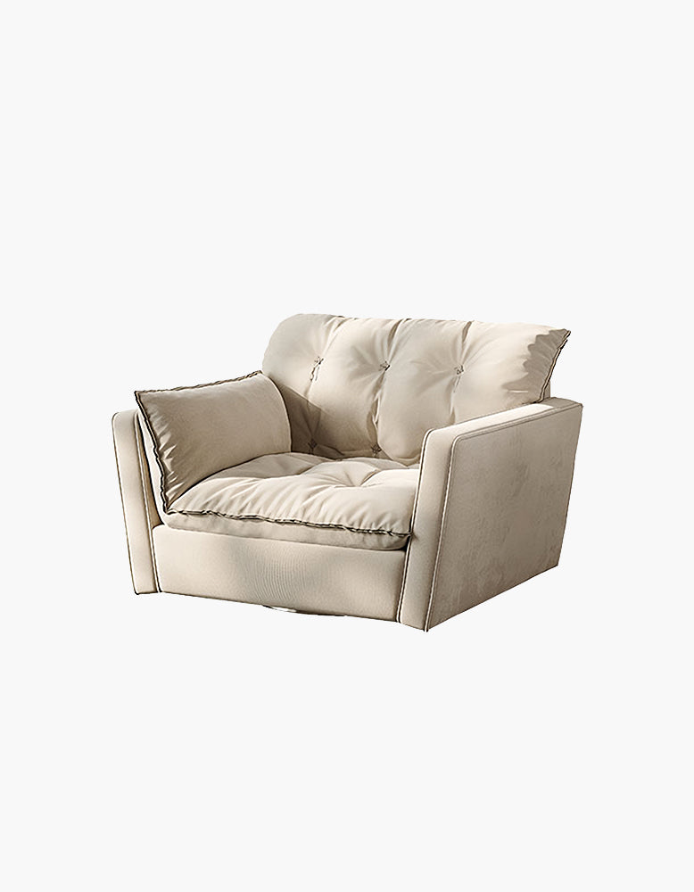 Bhatia Swivel Snuggle Chair, Swivel Armchair, Beige