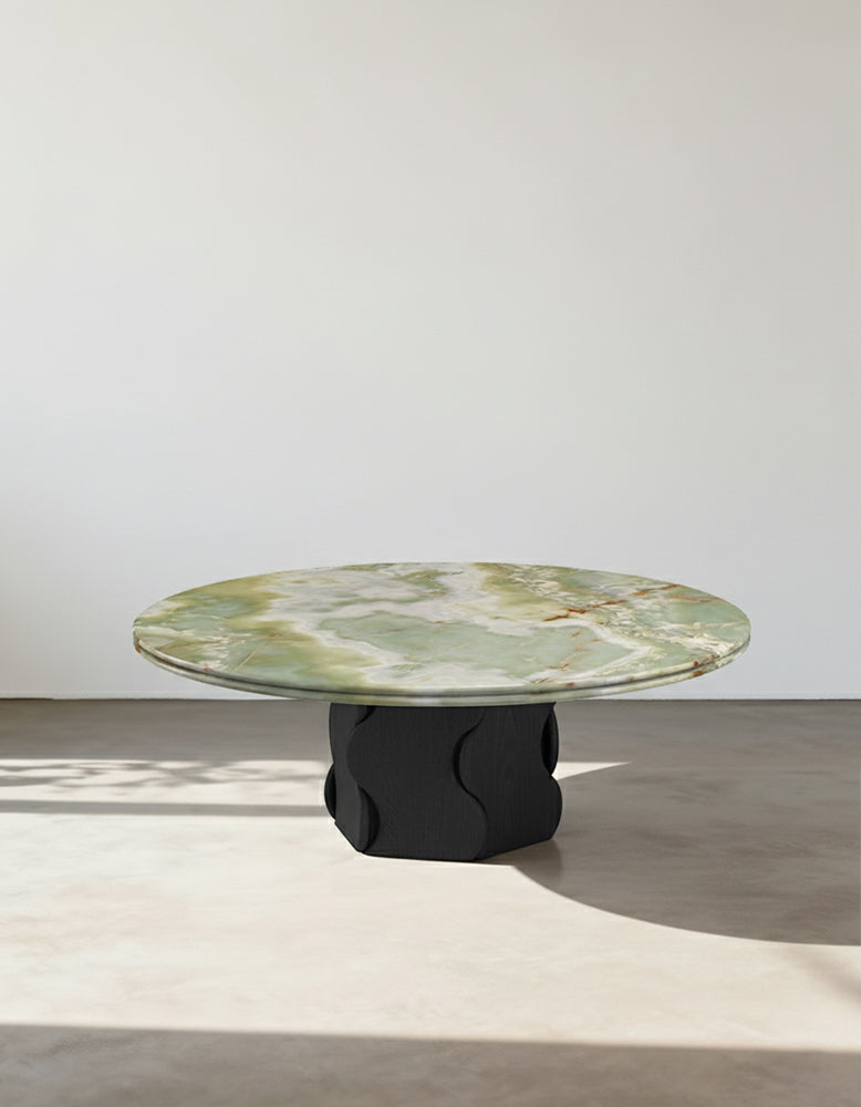 Quintero Round Coffee Table, Marble Or Travertine