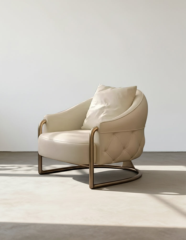 Quigley Lobby Lounge Chair, Real Leather