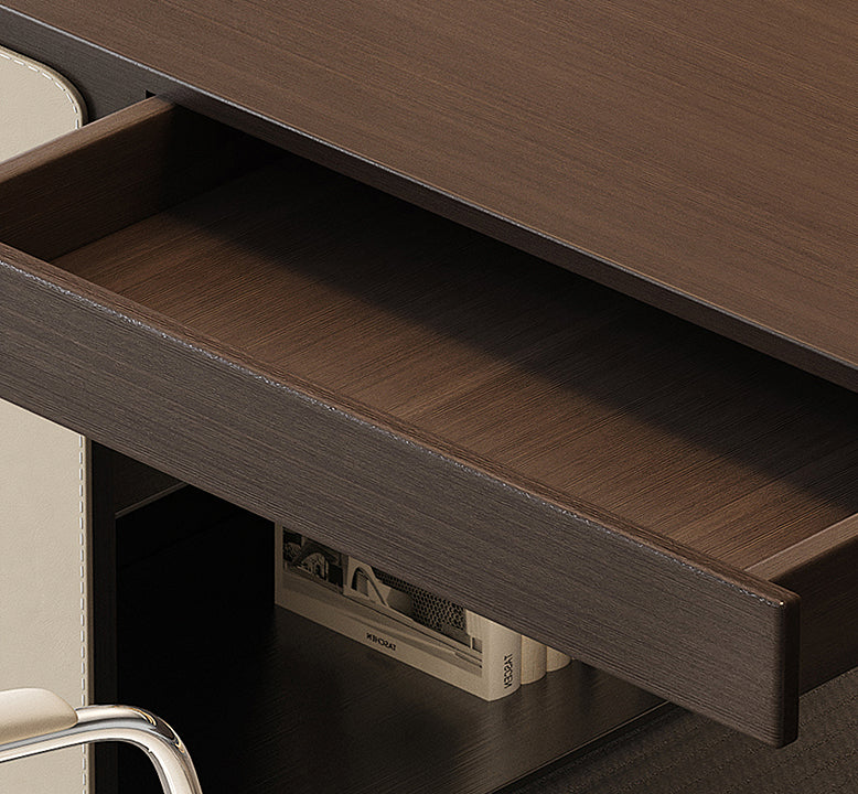 Torres Office Desk With Storage, Wood