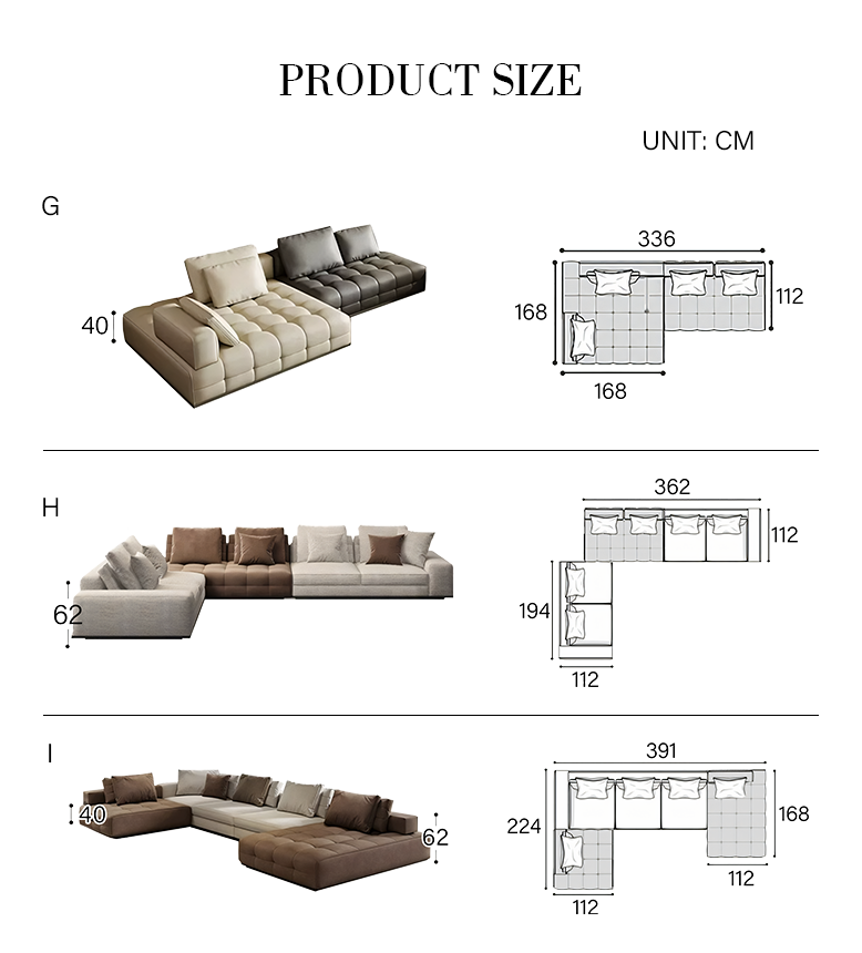 Santos L Shape Sofa, Three Seater Sofa, Nappa Real Leather